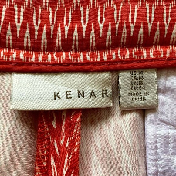 Kenar printed cotton ankle pants size 14 - Picture 9 of 11